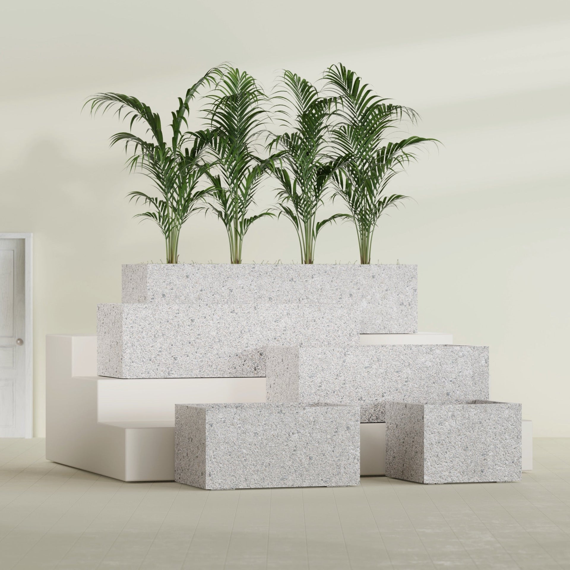 24"-Wide Rectangle - 24in x 24in x 18in - StoneLight - Greystone - StoneLight - Greystone,24 in x 24 in x 18 in