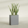 Perth Large Tall Rectangle Fiberglass Planter - 36 in x 16 in x 42 in - Metallic Gunmetal - Metallic Gunmetal,36 in x 16 in x 42 in