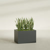 Granada Large Rectangle Fiberglass Planter - 36 in x 24 in x 24 in - Matte Charcoal - Matte Charcoal,36 in x 24 in x 24 in