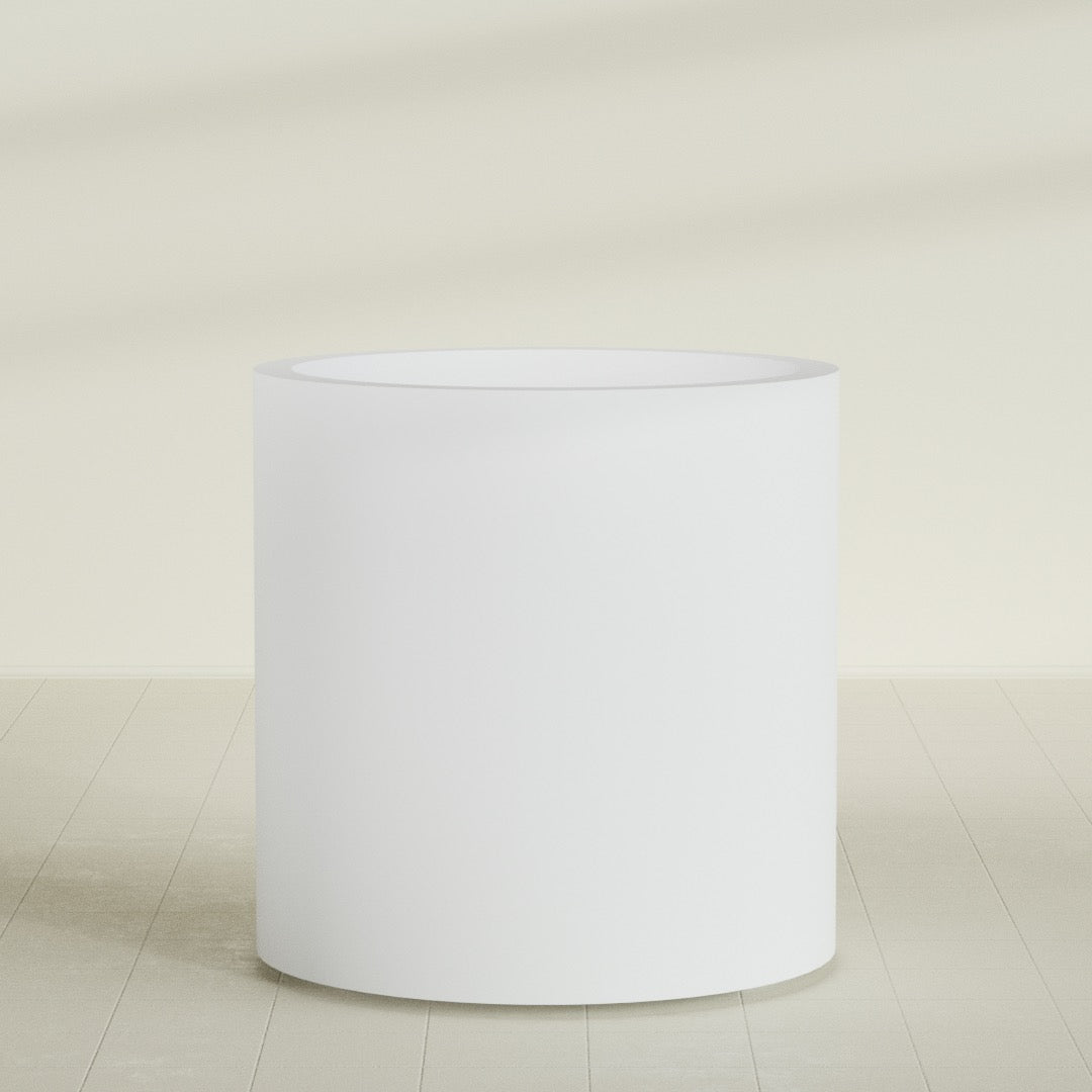 Rio Grande Large Round Fiberglass Planter - 30 in x 30 in x 32 in - Gloss White - Gloss White,30 in x 30 in x 32 in