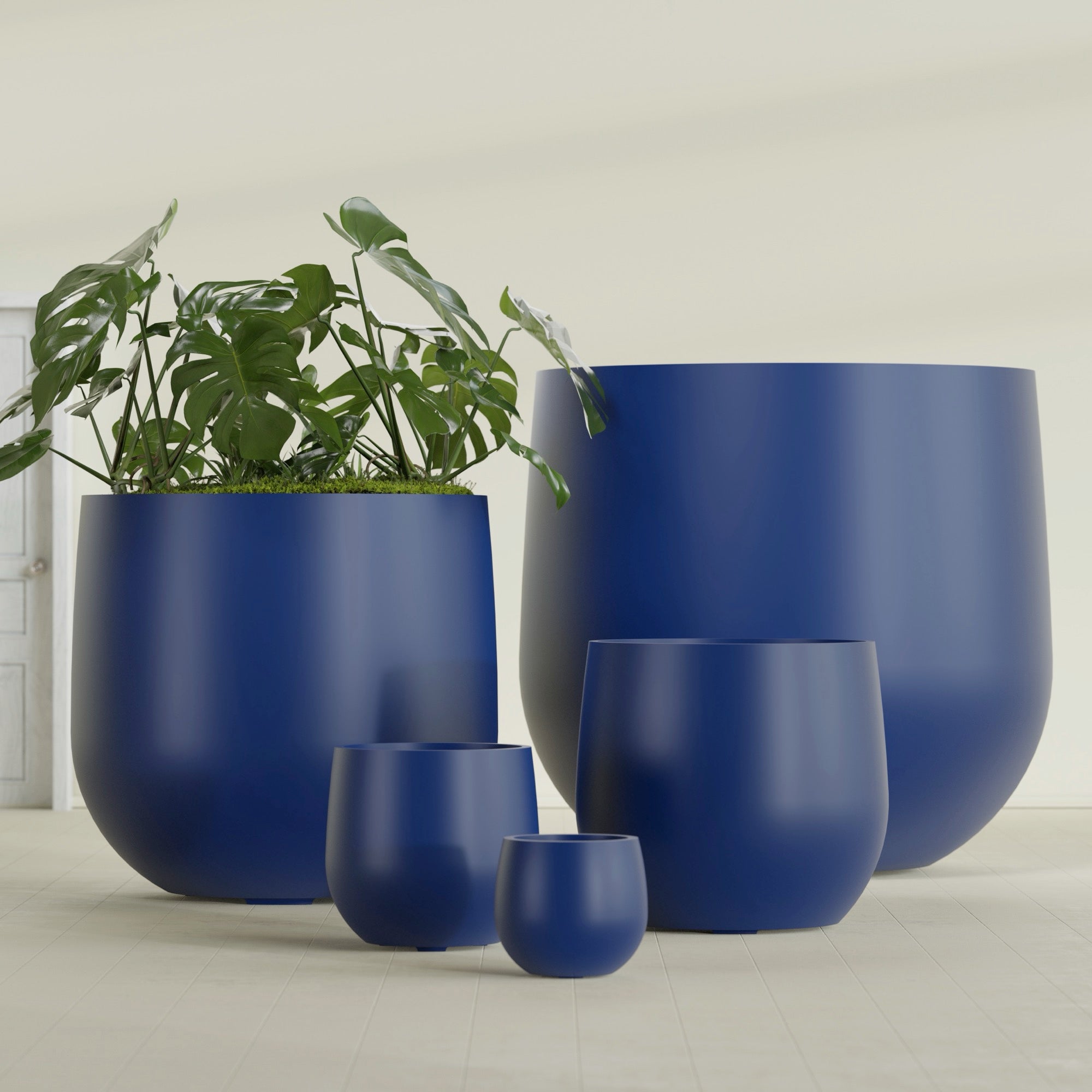Westfield - 15in diam. x 14in - Matte Cobalt Blue - Matte Cobalt Blue,38 in diam. x 36 in H