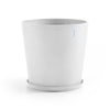 Amsterdam Medium Round Planter - 19.8 in x 19.8 in x 17.3 in - Planter + Saucer - Pure White - Pure White,19.75 in x 19.75 in x 17.25 in,Planter + Saucer