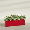 Miami Extra Large Narrow Rectangle Fiberglass Planter - 60 in x 12 in x 18 in - Gloss Red - Gloss Red,60 in x 12 in x 18 in