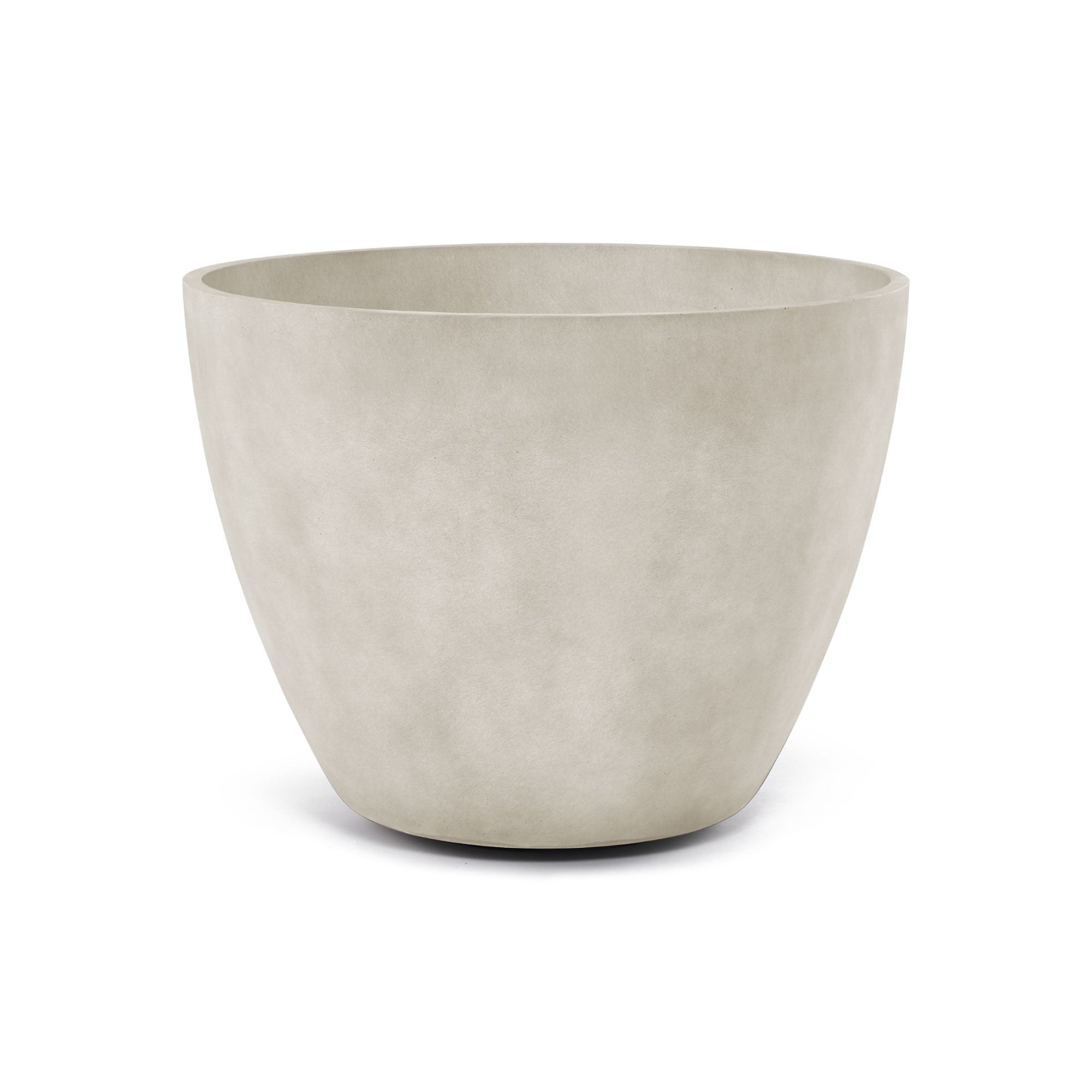 Lupo Tapered Planter – Sand Stone Finish – Fiberglass Indoor/Outdoor and Weather-Resistant Large Planter (32.3" D x 24.5" H Exterior, 30.7" D x 24" H Interior) - Sand Stone,32.3 in diam. x 24.6 in