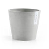 Amsterdam Small Round Planter - 11.8 in x 11.8 in x 10.5 in - Planter + Watering System - White Grey - White Grey,11.75 in x 11.75 in x 10.5 in,Planter + Watering System