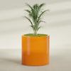 Rio Grande Large Round Fiberglass Planter - 30 in x 30 in x 32 in - Gloss Tangerine - Gloss Tangerine,30 in x 30 in x 32 in