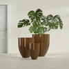 Alicante Medium Round Fiberglass Planter - 26 in x 26 in x 32 in - Metallic Bronze - Metallic Bronze,26 in x 26 in x 32 in