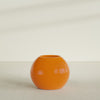 Globe Large Sphere Fiberglass Planter - 30 in x 30 in x 24 in - Gloss Tangerine - Gloss Tangerine,30 in x 30 in x 24 in