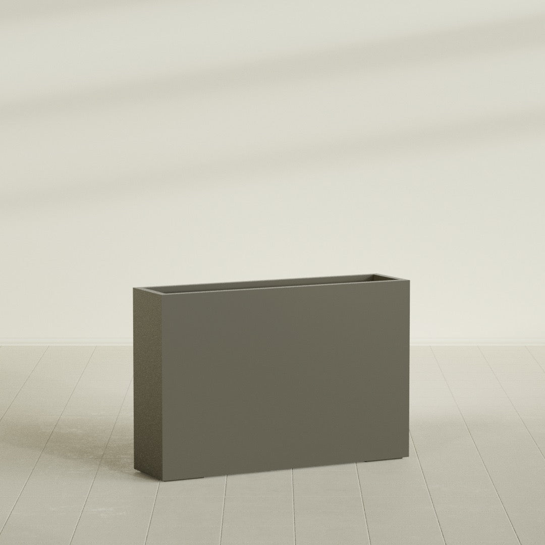 Delray Extra Large Long Rectangle Fiberglass Planter - 48 in x 12 in x 32 in - Matte Bronze - Matte Bronze,48 in x 12 in x 32 in