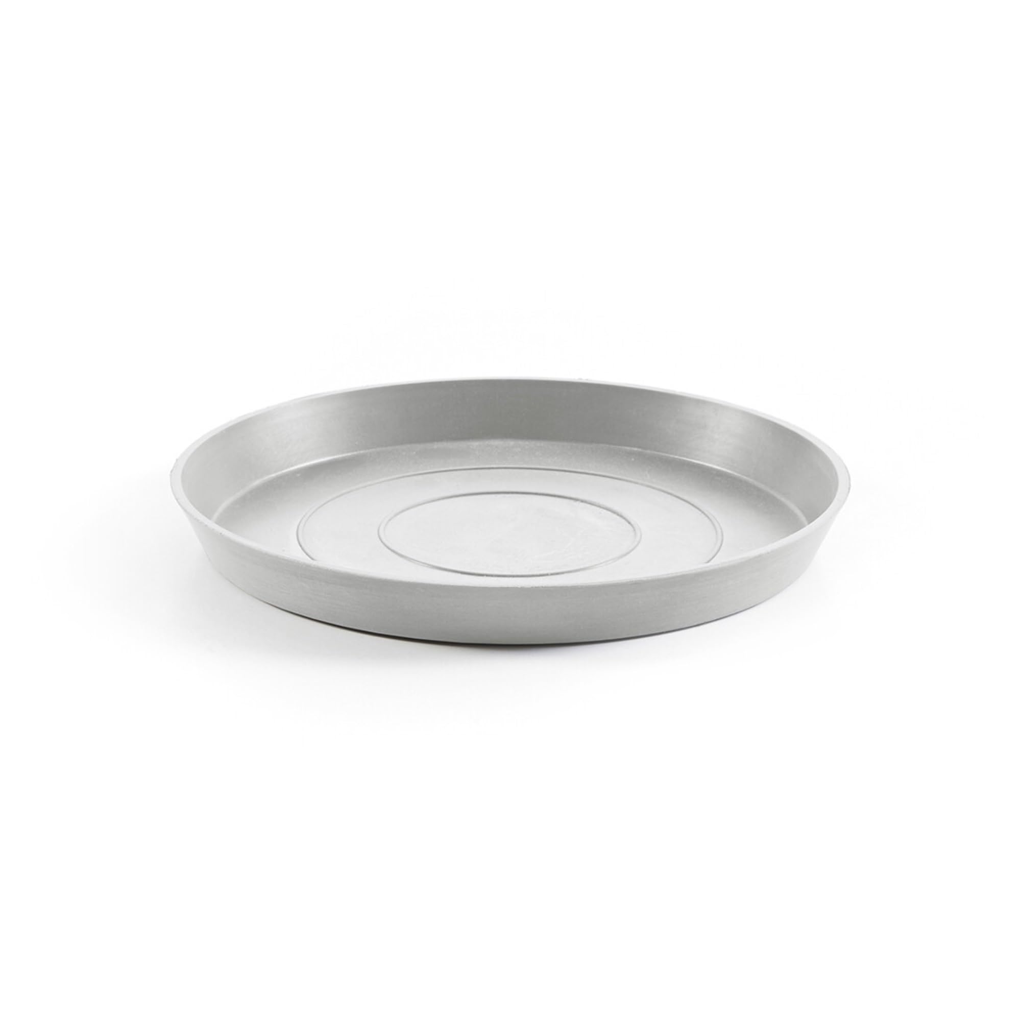 Small Round Saucer - 11.5 in x 11.5 in x 1.3 in - White Grey - White Grey,11.5 in x 11.5 in x 1.25 in