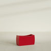 Seoul Large Curved Abstract Fiberglass Planter - 32 in x 12 in x 18 in - Gloss Red - Gloss Red,32 in x 12 in x 18 in
