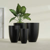 Brannan Medium Round Fiberglass Planter - 18 in x 18 in x 29 in - Matte Black - Matte Black,18 in x 18 in x 29 in