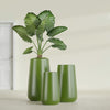Saigon Extra Large Tapered Round Planter - 19 in x 24 in x 42 in - Satin Green - Satin Green,19.2 in x 24.2 in x 42 in
