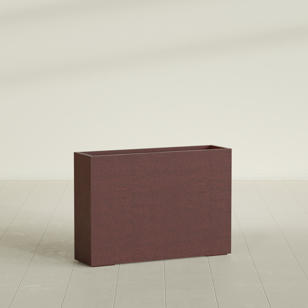16"-Wide Rectangle - 60in x 16in x 42in - Weathered Steel - Rust - Weathered Steel - Rust,60 in x 16 in x 42 in