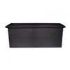 Curbside Large Rectangular Plastic Planter - 36.3 in x 12.3 in x 10.8 in - Quarry Black - Quarry Black,36.3 in x 12.3 in x 10.8 in