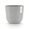 Oslo Small Round Planter - 9.8 in x 9.8 in x 8.5 in - White Grey - White Grey,9.75 in x 9.75 in x 8.5 in,Planter Only