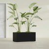 Badalona Large Tall Rectangle Fiberglass Planter - 39 in x 17 in x 17 in - Matte Black - Matte Black,39 in x 17 in x 17 in