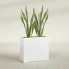 Perth Extra Large Long Rectangle Fiberglass Planter - 48 in x 16 in x 42 in - Matte White - Matte White,48 in x 16 in x 42 in