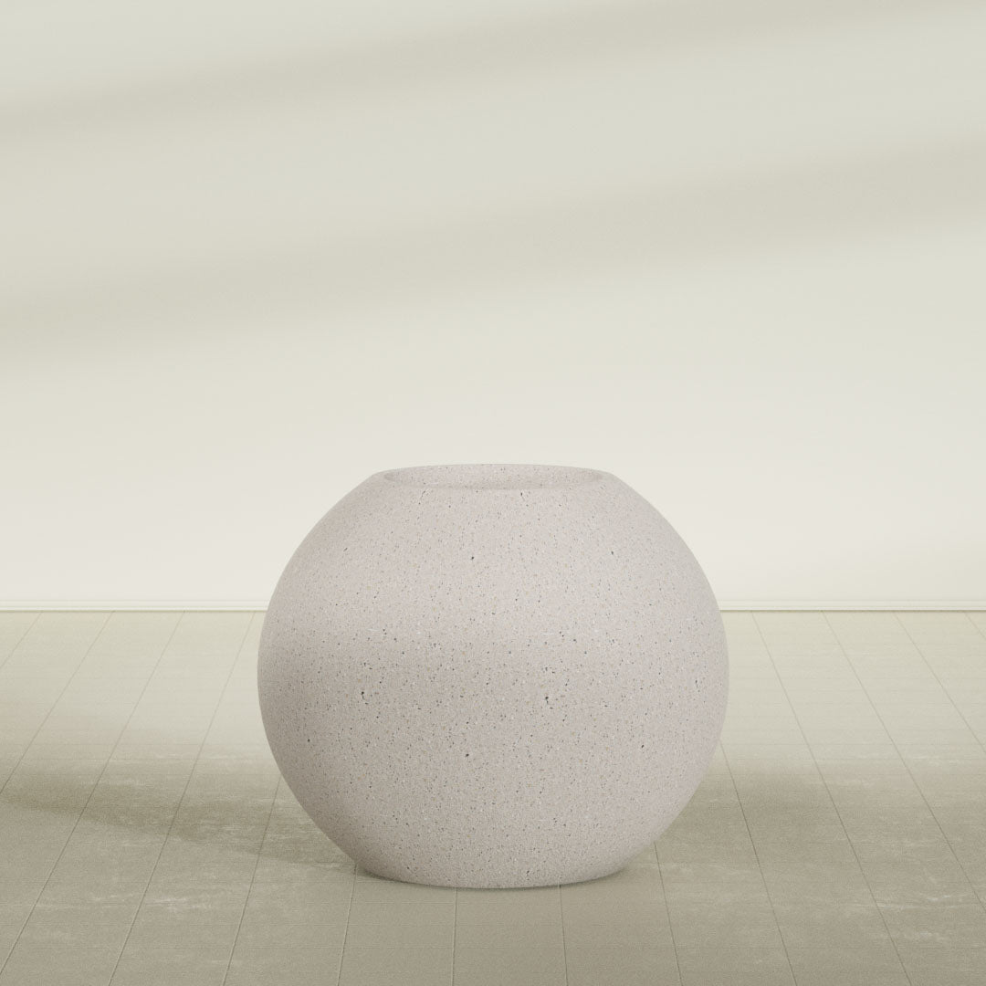 ProTone Fiberglass Premium Finish Globe Sphere Planter - 36 in x 36 in x 31 in - StoneLight - Greystone - StoneLight - Greystone,36 in x 36 in x 30 in