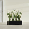 Tiergarden Large Long Over The Railing Rectangle Fiberglass Planter - 36 in x 12 in x 10 in - Gloss Black - Gloss Black,36 in x 12 in x 10 in