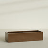 Torino Extra Large Wide Rectangle Fiberglass Planter - 72 in x 24 in x 18 in - Metallic Bronze - Metallic Bronze,72 in x 24 in x 18 in