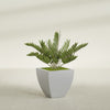 Lima Medium Tapered Square Fiberglass Planter - 20 in x 20 in x 20 in - Metallic Silver - Metallic Silver,20 in x 20 in x 20 in