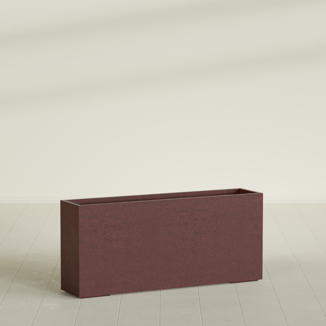 16"-Wide Rectangle - 72in x 16in x 32in - Weathered Steel - Rust - Weathered Steel - Rust,72 in x 16 in x 32 in