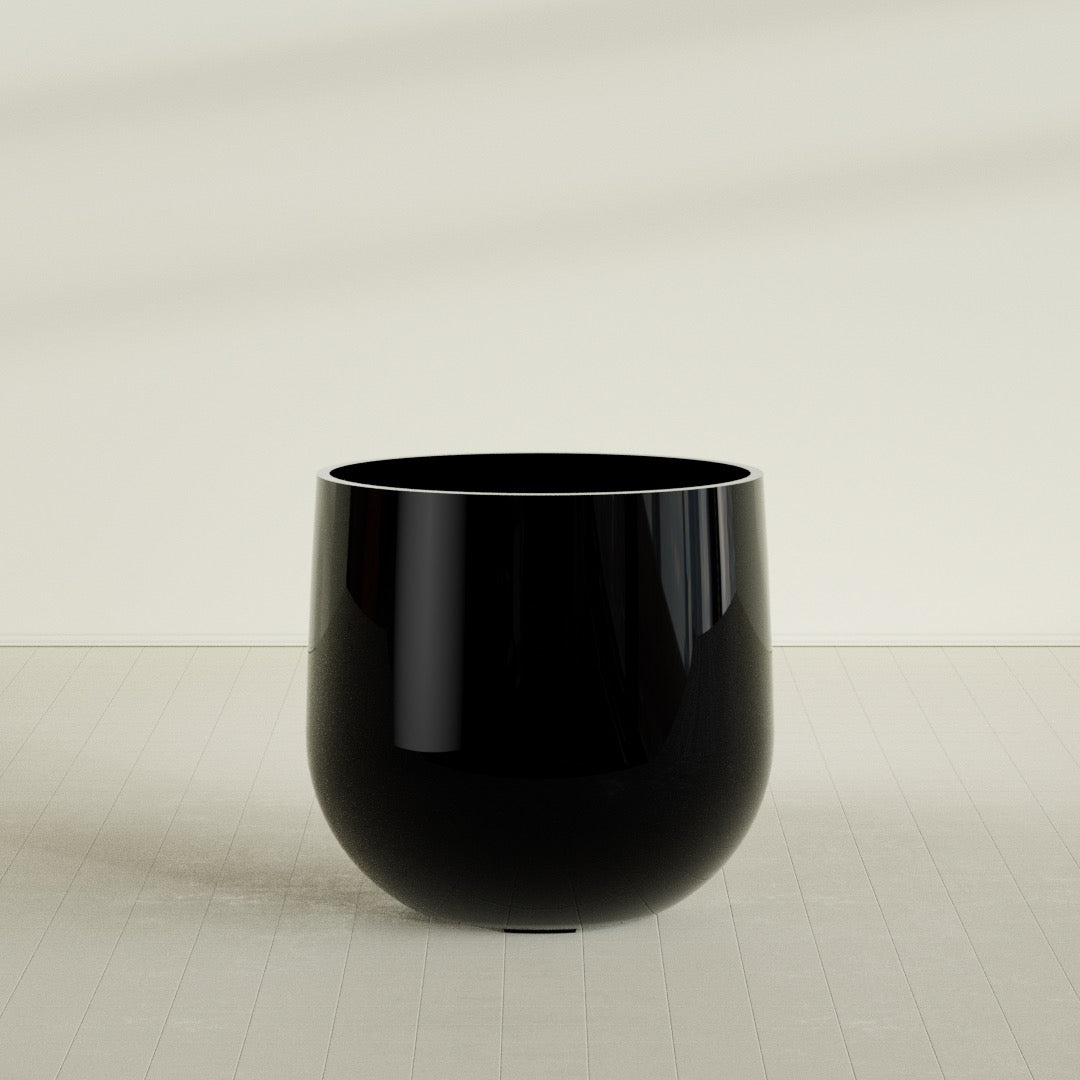 Westfield - 15in diam. x 14in - Gloss Black - Gloss Black,38 in diam. x 36 in H