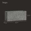 Reglo Rectangular Planter – Grey Stone Finish – Fiberglass Indoor/Outdoor and Weather-Resistant Large Planter (35.5" L x 11.75" W x 15.75" H Exterior, 35" L x 11.5" W Interior) - Grey Stone,35.5 in x 11.75 in x 15.75 in - Grey Stone,35.5 in x 11.75 i - Grey Stone,35.4 in x 11.8 in x 15.7 in