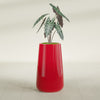 Saigon Large Tapered Round Planter - 16 in x 21 in x 36 in - Gloss Red - Gloss Red,16.4 in x 20.7 in x 36 in