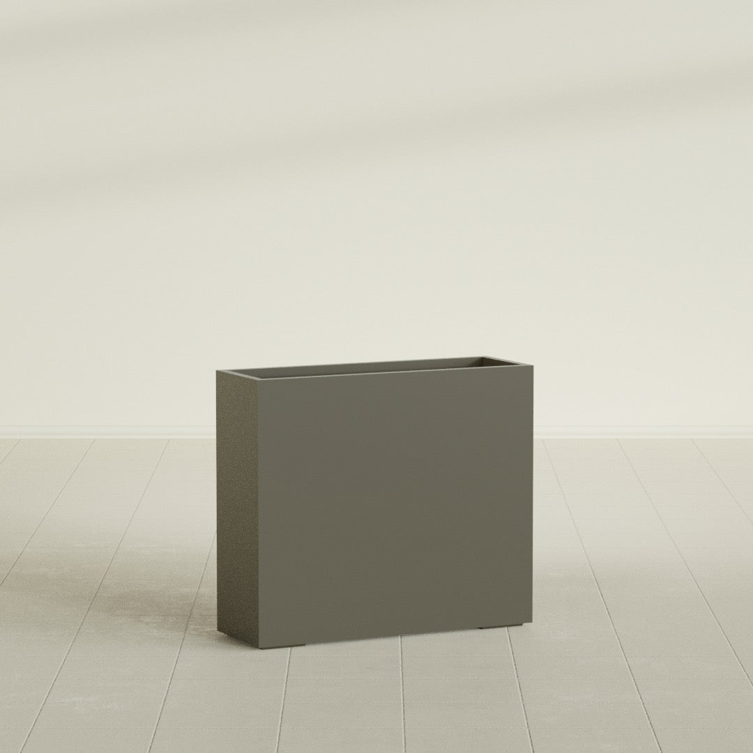 Perth Extra Large Long Rectangle Fiberglass Planter - 48 in x 16 in x 42 in - Matte Bronze - Matte Bronze,48 in x 16 in x 42 in