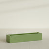 Cuba Extra Large Long Rectangle Fiberglass Planter - 60 in x 14 in x 12 in - Satin Green - Satin Green,60 in x 14 in x 12 in