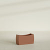 Seoul Large Curved Abstract Fiberglass Planter - 32 in x 12 in x 18 in - Matte Terracotta - Matte Terracotta,32 in x 12 in x 18 in