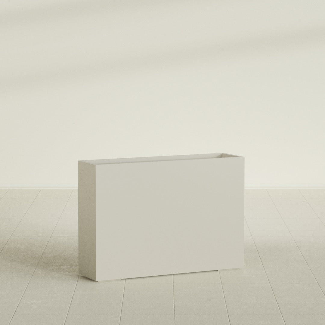 Perth Extra Large Long Rectangle Fiberglass Planter - 60 in x 16 in x 42 in - Satin Beige - Satin Beige,60 in x 16 in x 42 in