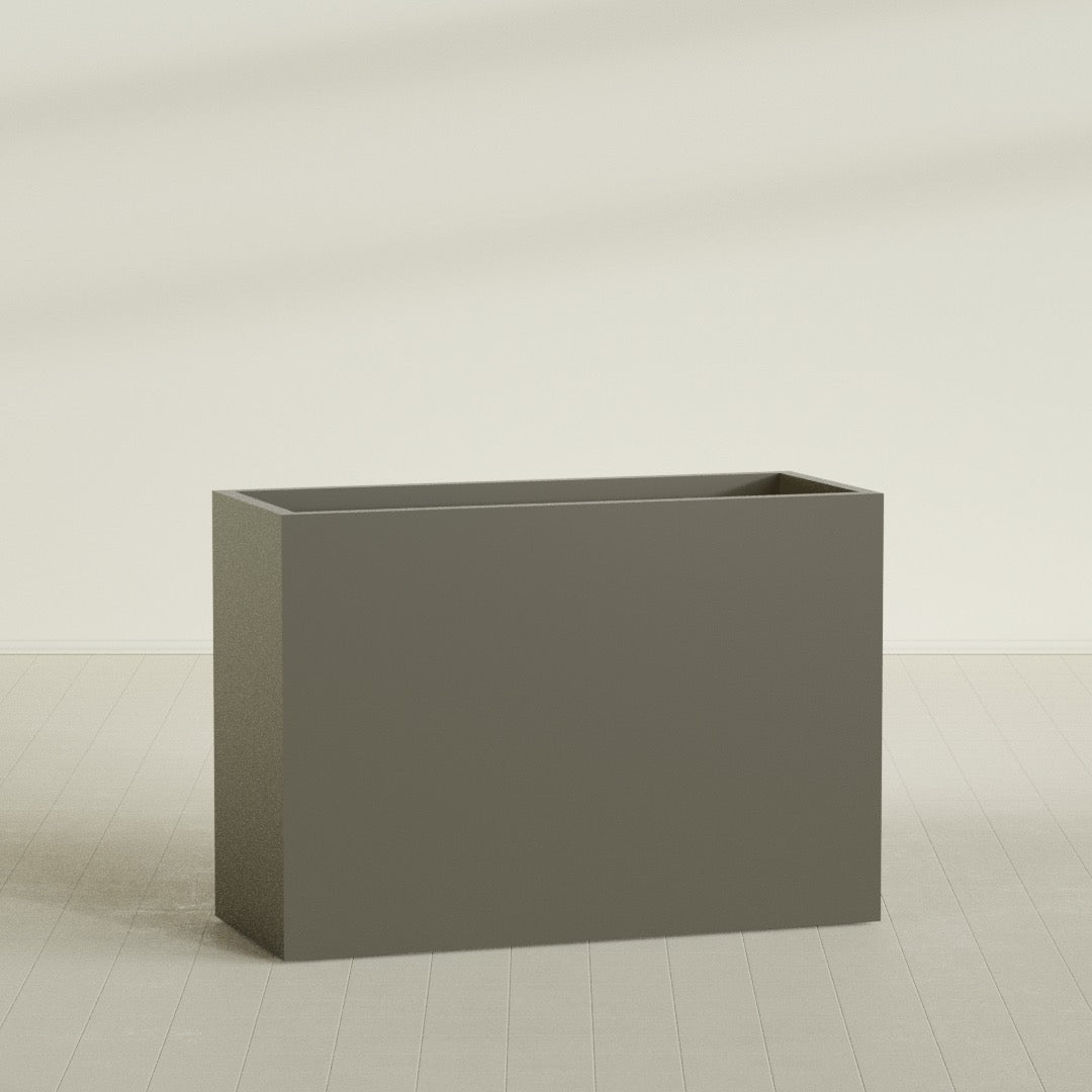 Darwin Extra Large Long Rectangle Fiberglass Planter - 60 in x 24 in x 42 in - Matte Bronze - Matte Bronze,60 in x 24 in x 42 in