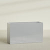 Darwin Extra Large Long Rectangle Fiberglass Planter - 72 in x 24 in x 42 in - Metallic Silver - Metallic Silver,72 in x 24 in x 42 in