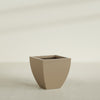 Lima Medium Tapered Square Fiberglass Planter - 24 in x 24 in x 24 in - Metallic Gold - Metallic Gold,24 in x 24 in x 24 in