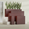 12"-Wide Rectangle - 48in x 12in x 32in - Weathered Steel - Rust - Weathered Steel - Rust,48 in x 12 in x 32 in