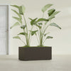 Badalona Large Tall Rectangle Fiberglass Planter - 39 in x 17 in x 17 in - Matte Brown - Matte Brown,39 in x 17 in x 17 in
