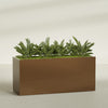 Brisbane Extra Large Long Rectangle Fiberglass Planter - 72 in x 24 in x 32 in - Metallic Bronze - Metallic Bronze,72 in x 24 in x 32 in