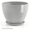 Small Round Saucer - 14.5 in x 14.5 in x 1.5 in - White Grey - White Grey,14.5 in x 14.5 in x 1.5 in