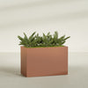 Brisbane Extra Large Long Rectangle Fiberglass Planter - 48 in x 24 in x 32 in - Matte Terracotta - Matte Terracotta,48 in x 24 in x 32 in