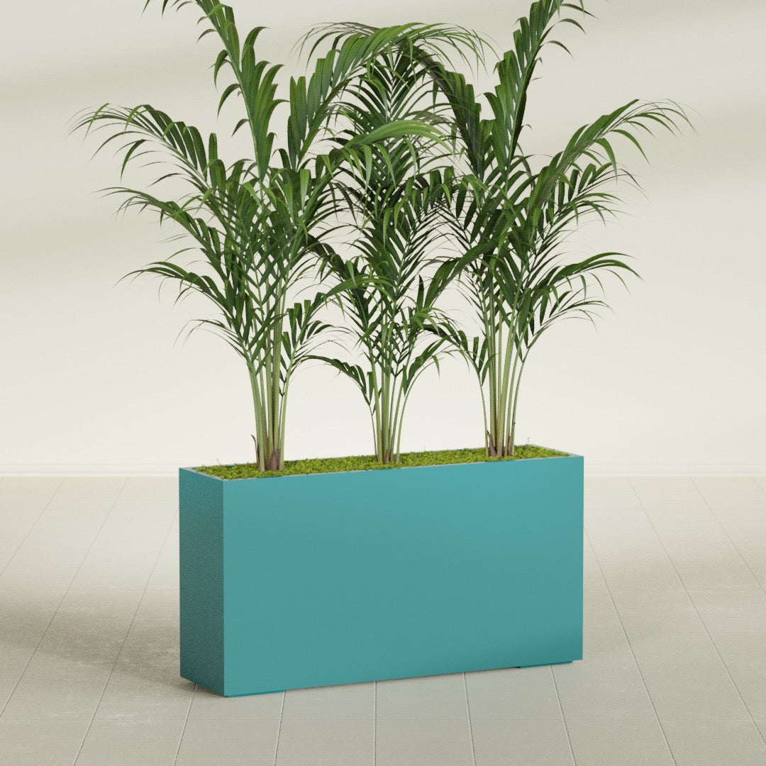 Potsdam Extra Large Long Rectangle Fiberglass Planter - 60 in x 16 in x 32 in - Satin Sea Foam - Satin Sea Foam,60 in x 16 in x 32 in