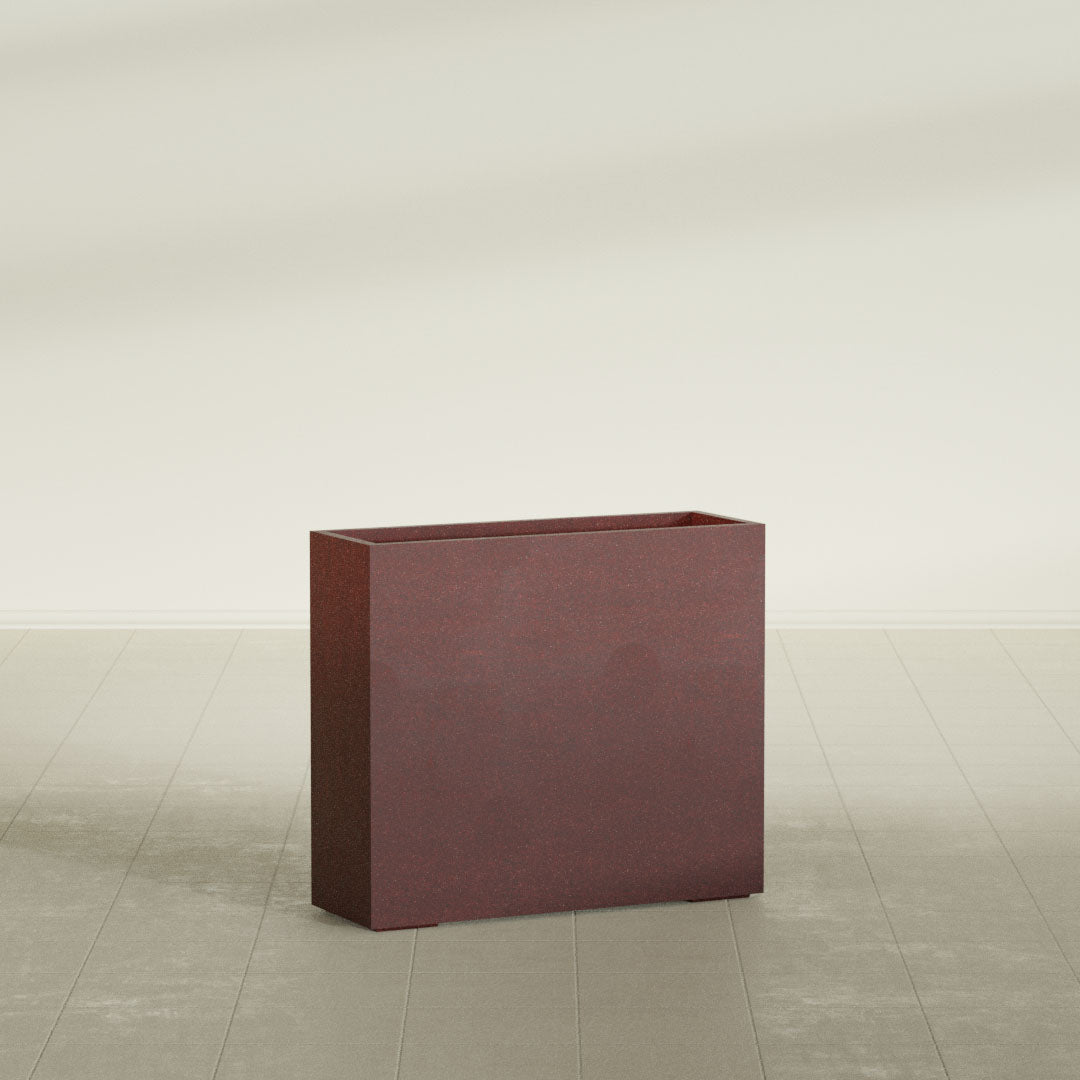 ProTone Fiberglass Premium Finish Extra Large Rectangle Planter - 48 in x 16 in x 42 in - Weathered Steel - Rust - Weathered Steel - Rust,48 in x 16 in x 42 in