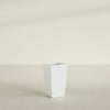 Toulan Medium Tall Tapered Square Fiberglass Planter - 12 in x 12 in x 22 in - Matte White - Matte White,12 in x 12 in x 22 in