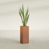 Perth Large Tall Rectangle Fiberglass Planter - 16 in x 16 in x 42 in - Matte Terracotta - Matte Terracotta,16 in x 16 in x 42 in