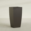 Toulan Extra Large Tall Tapered Square Fiberglass Planter - 23 in x 23 in x 48 in - Matte Brown - Matte Brown,23 in x 23 in x 48 in