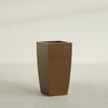 Toulan Large Tall Tapered Square Fiberglass Planter - 18 in x 18 in x 36 in - Metallic Bronze - Metallic Bronze,18 in x 18 in x 36 in
