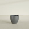 Wannsee Medium Round Fiberglass Planter - 27 in x 27 in x 24 in - Metallic Gunmetal - Metallic Gunmetal,27 in x 27 in x 24 in