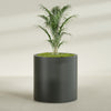 Rio Grande Large Round Fiberglass Planter - 30 in x 30 in x 32 in - Matte Charcoal - Matte Charcoal,30 in x 30 in x 32 in